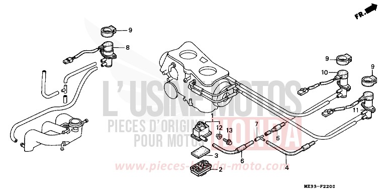 ELEKTROMAGNET VENTIL von Gold Wing PEARL SIERRA GREEN (G156G) von 1994